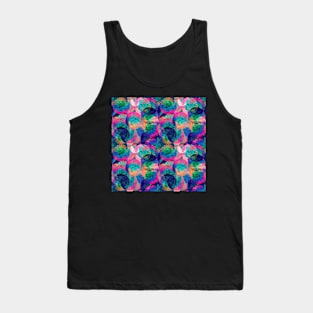 Magenta Night Forest Abstract Tank Top